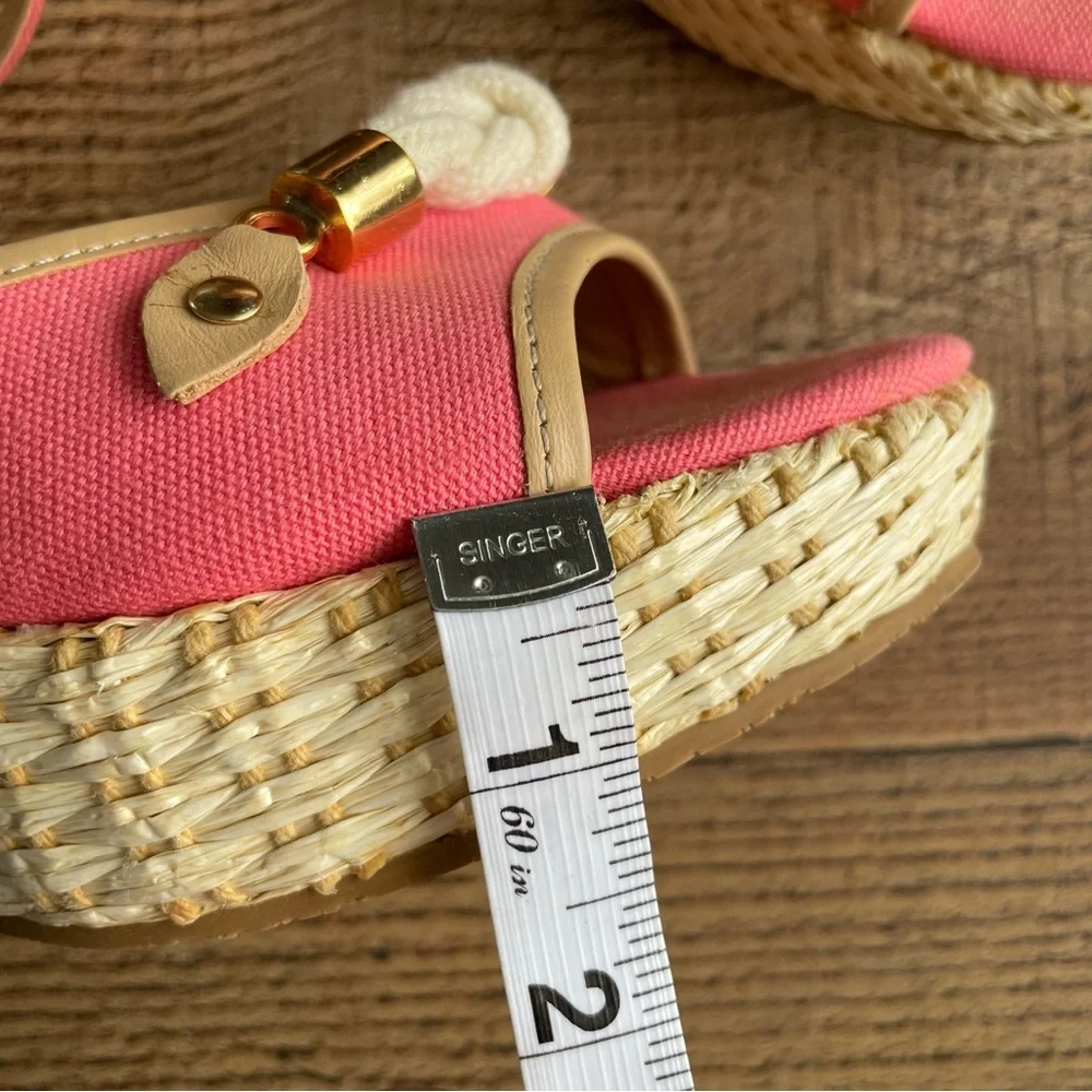 Lilly Pulitzer Just a Little Knotty Nautical Platfrom Espadrille Wedge Shoes 8 - Picture 6 of 8